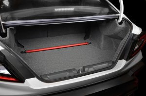 Subaru WRX STI Strut Brace - Rear - Perrin Performance - Shock Tower Brace - Red - `15-`21 Subaru WRX STI Strut Brace - Rear - Perrin Performance - Shock Tower Brace - Red - `15-`21